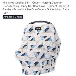Milk Snob Geometric Blue Nursing Cover